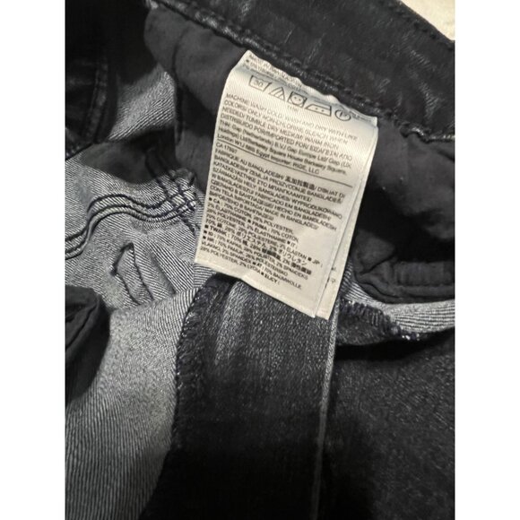 Banana Republic Black Denim Skirt With Zipper Pockets Size 28 - Picture 5 of 5